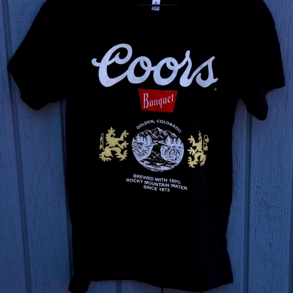 COORS BANQUET GOLDEN COLORADO BLACK TSHIRT